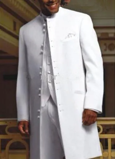 Top Selling White Groom Tuxedos quality Long style Tuxedos/Wedding Men's Suit Bridegroom Suits (Jacket+Pants+Tie+vest) | Мужская