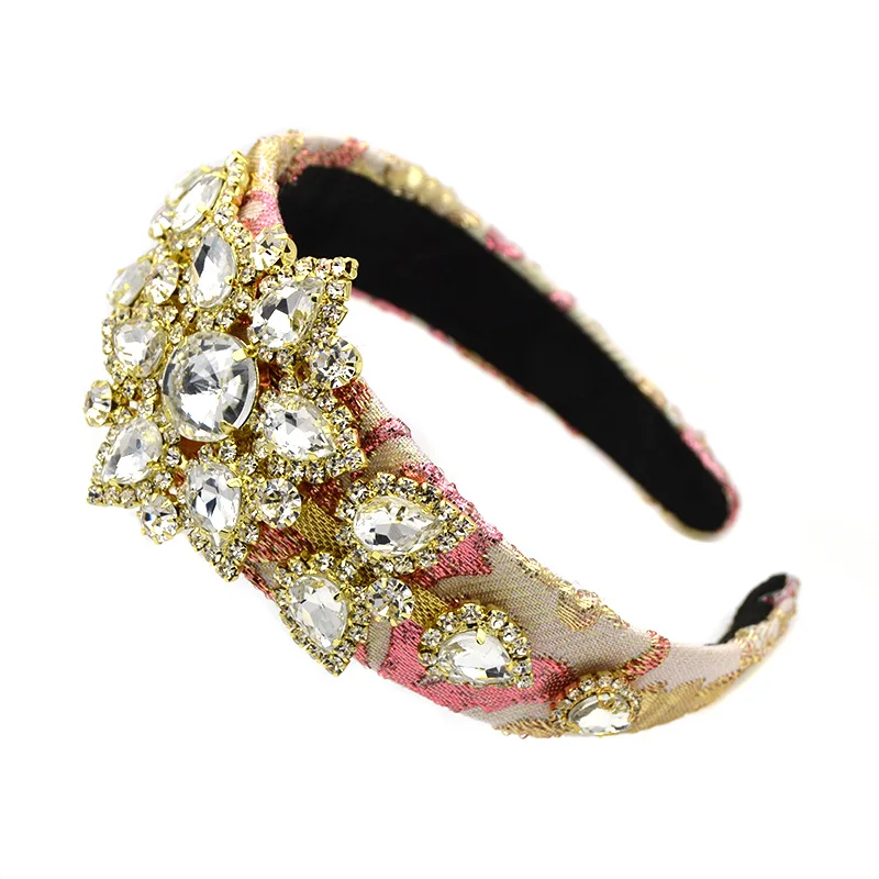 Женская свадебная диадема обруч для волос с кристаллами в стиле барокко |