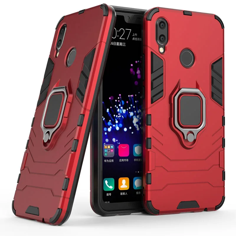 Magnetic Cover For Huawei Nova 3i Case Finger Ring Car Holder Stand P Smart+ Phone Back Anti-knock |
