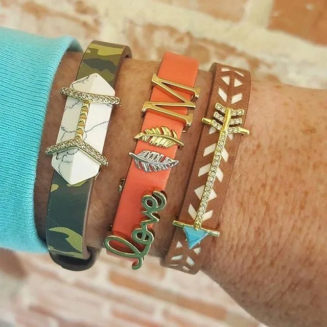 Vinnie дизайн золотистый элегантный браслет шармы передвижные подходят на Keep ключи