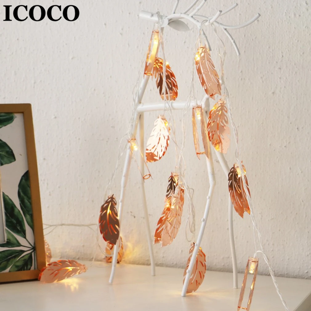 ICOCO в форме пера свет шнура теплый белый светодиодный сказочный ночник для дома