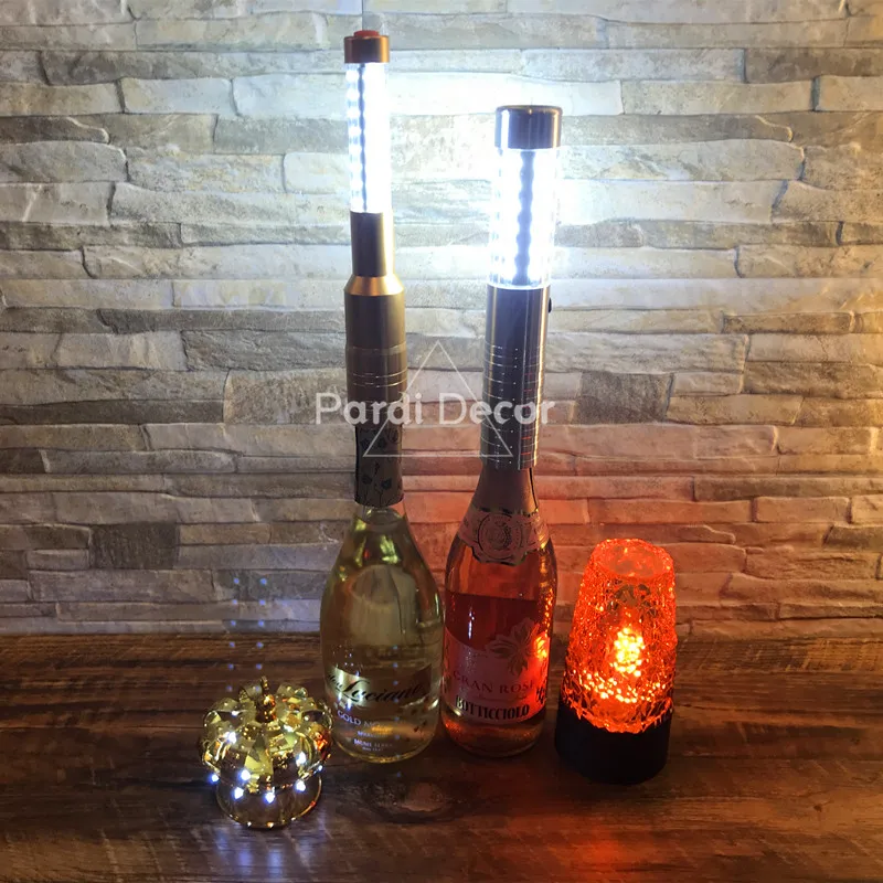 LB01/LB03 Золото Серебро LED Стробоскоп для бутылки электронный сверкающий мигающий