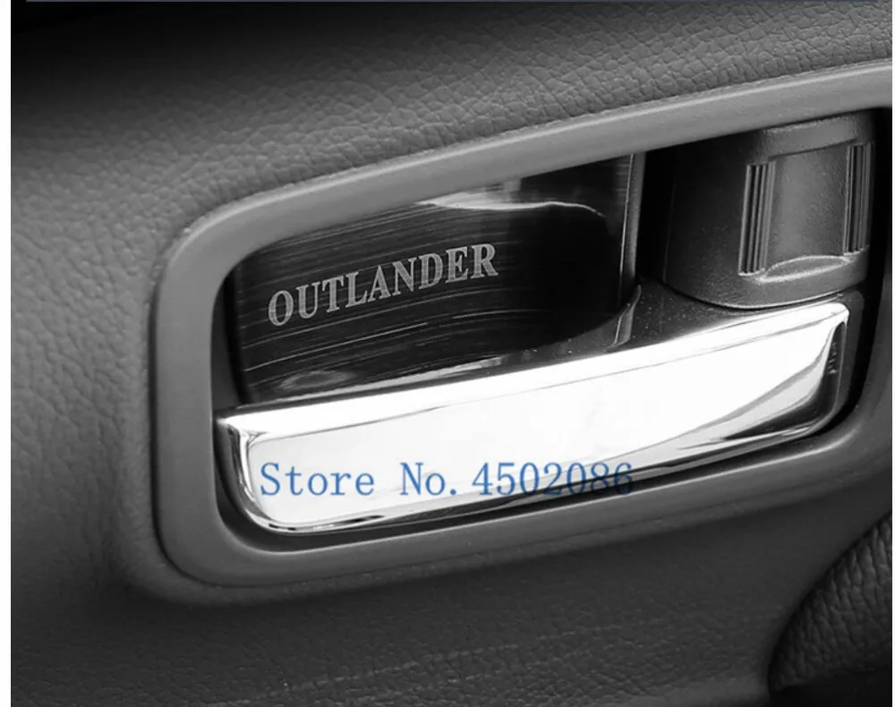 Авто Дверь внутренняя чаша наклейка Интерьер Литье для Mitsubishi Outlander 2013-, 4 шт./лот, автомобильные аксессуары