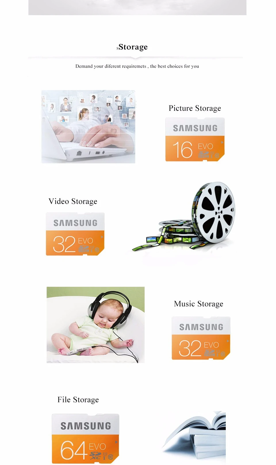 SAMSUNG Sd карта 16 Гб класс 10 SD EVO SDHC/SDXC 16 Гб tarjeta sd дропшиппинг для Canon Цифровая Спортивная камера SD карта