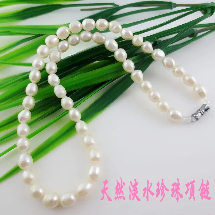 

Round beads necklace 7x 9mm natural freshwater pearl jewelry pearl necklace choker necklace fine jewelry vintage accessories