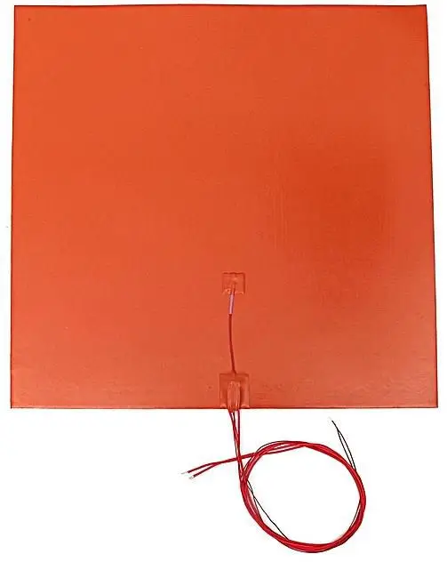 

220v 300w 500w 310x310mm with 4 holes Silicone Heating Pad With 3M Adhesive Back for 3D Printer