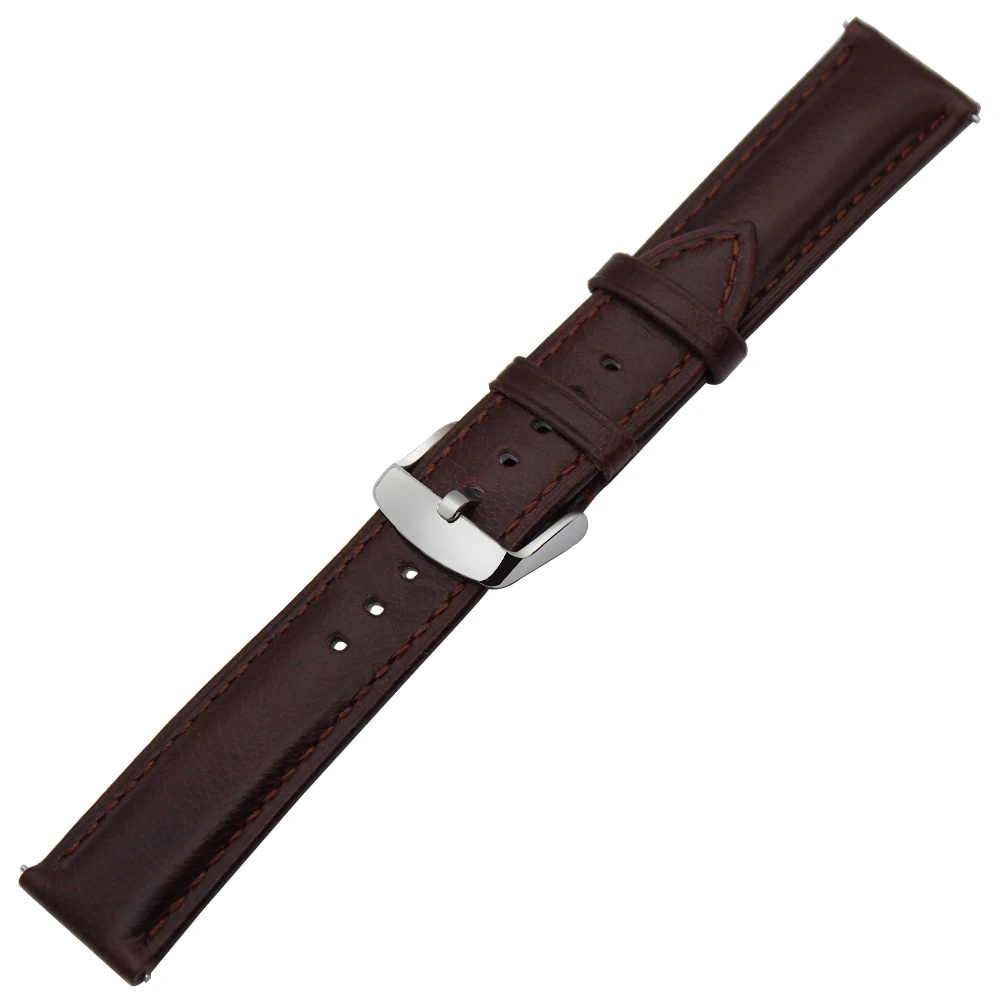 Ремешок для часов из натуральной кожи для Garmin Vivoactive 3 Ticwatch 2/E samsung gear Sport Quick Release Watch Band стальной ремешок с застежкой