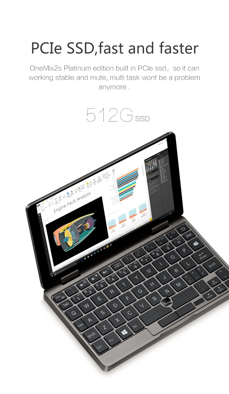 Новейший планшет one mix2s i7 8th " карманный компьютер Intel 8500Y процессор с распознаванием отпечатков пальцев Bluetooth ips 8G 512G