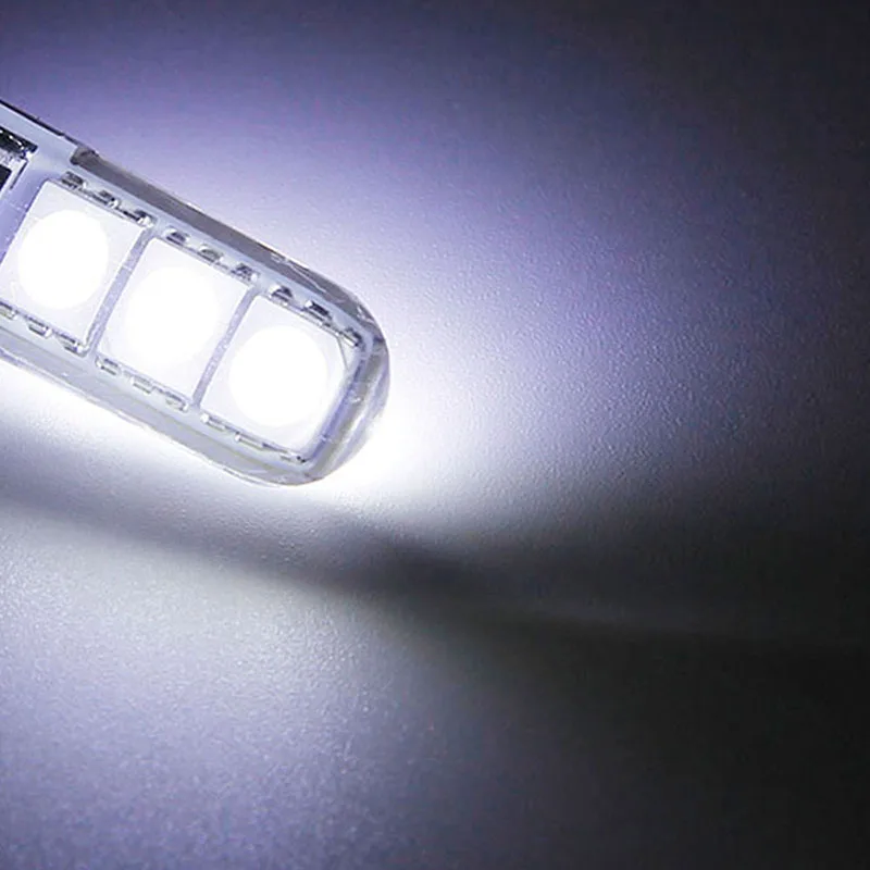 100 шт. лейтес супер яркий T10 светодиодные лампы 194 5050 6 smd DC 12V номерного знака