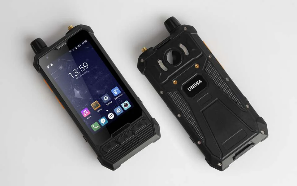 UNIWA P1 4 дюйма 4G LTE мобильный телефон Перчатки Сенсорный IP67 Водонепроницаемый POC двухканальные рации 5 Вт UHF/DMR 3+ 32 Гб мобильный телефон NFC Смартфон SOS
