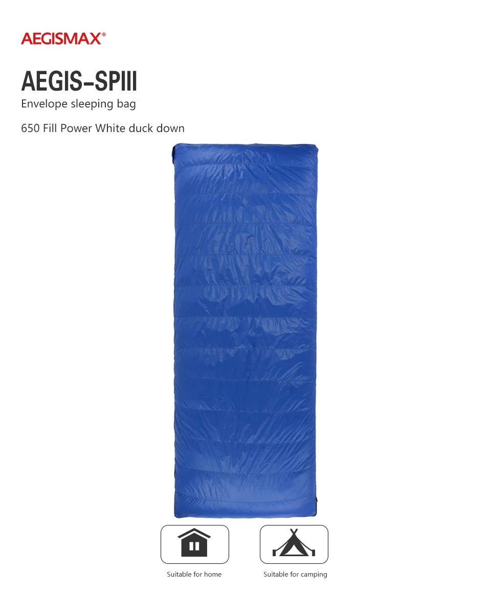 AEGISMAX SP ультра-светильник 650FP 90% белый утиный пух спальный мешок кемпинг открытый и семья открыть посылка может быть использовано одеяло
