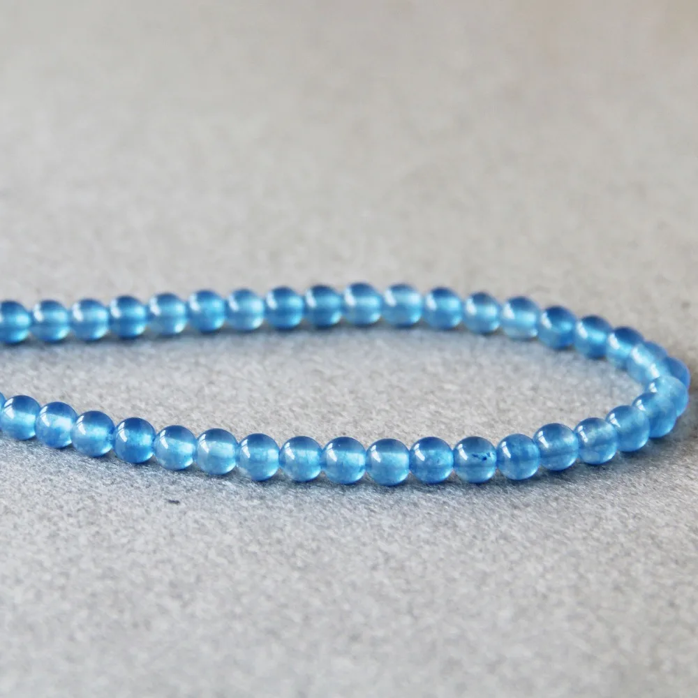 Оптовая женская/девушки (Мин Order1) 6 мм Мода Новые Природных Голубой Яшмы Круглых