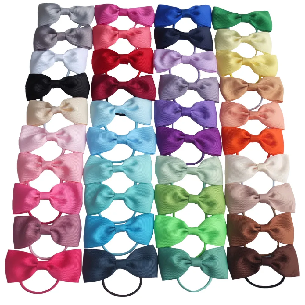 2 шт. 3 дюйма бант для волос с эластичными лентами держатель хвоста девочек