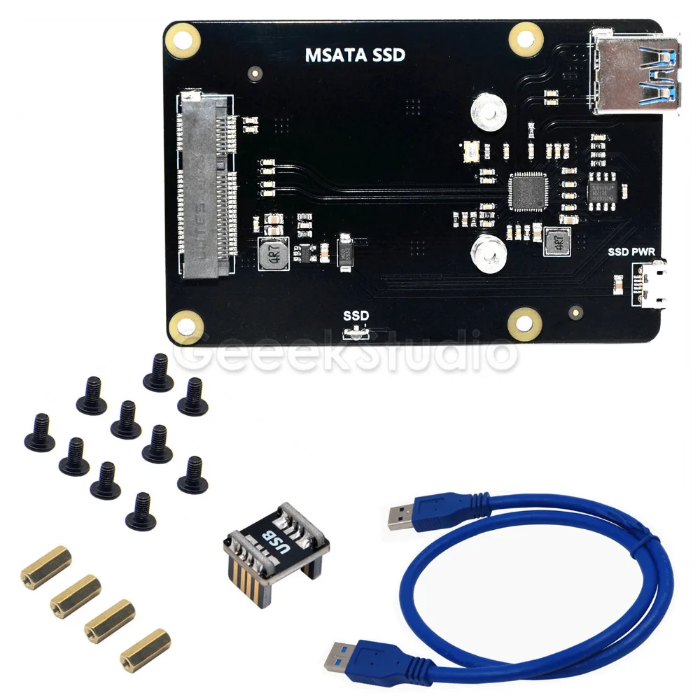 В наличии X850 V3.0 mSATA SSD USB 3 0 модуль расширения хранения Плата для Raspberry Pi B + (плюс)/3