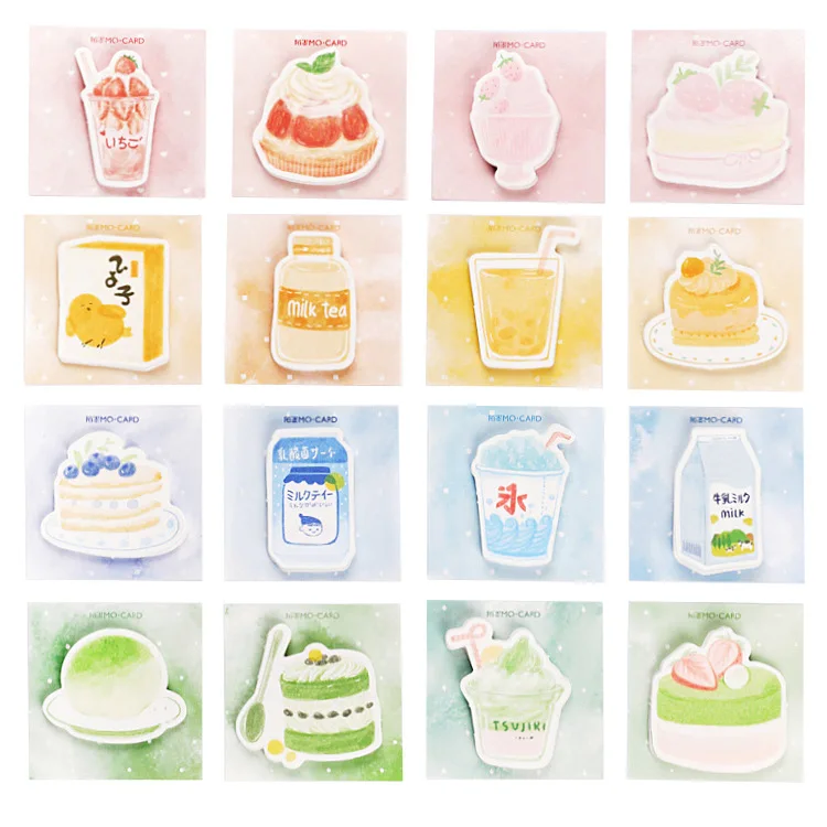 

20 Sets Memo Pads Sticky Notes Japanese snack shop Paper notepad Daliy Scrapbooking Stickers Office School stationery Bookmark