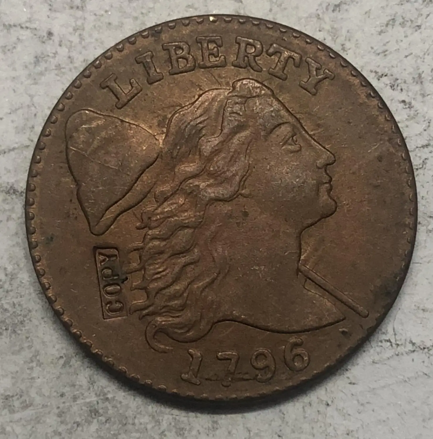 1796 США Liberty Cap Большой цент точная копия|Безвалютные монеты| |