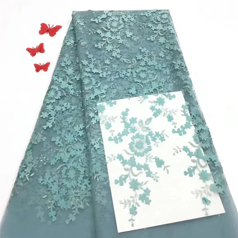 New Elegant Lilac Nigerian French Laces Fabrics 2018 African Tulle Lace Fabric Mesh Embroidery For Women Dress | Дом и сад