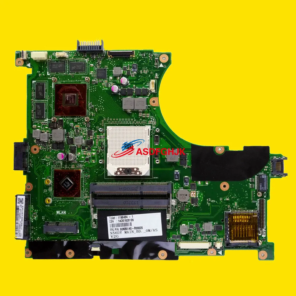 Оригинальная материнская плата для ASUS N56D N56DY 1600 МГц Поддержка Radeon HD 8750M