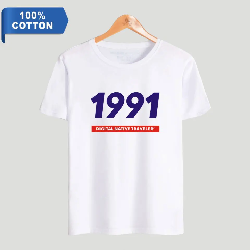Новинка 1991 футболка с принтом &quotродной путешественник&quot Футболка EXO из 100%