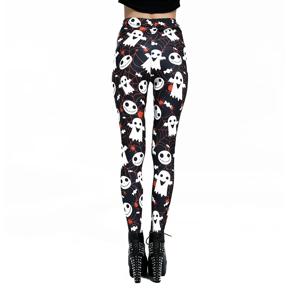 Модные женские леггинсы с рисунком Галактики для Хэллоуина стильные принтом