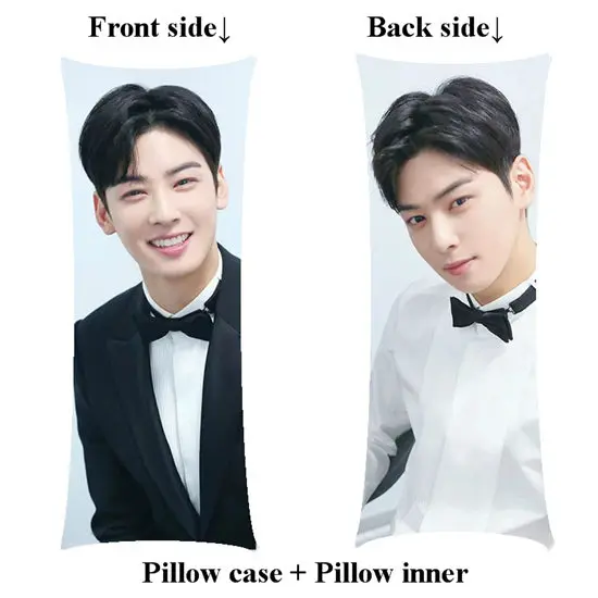 picture Новая Kpop boyfriend Cha EunWoo Длинная Подушка для домашнего тела, включает в себя внутреннюю подарочную подушку для девочек, индивидуальная печать, две стороны - Цвет: picture