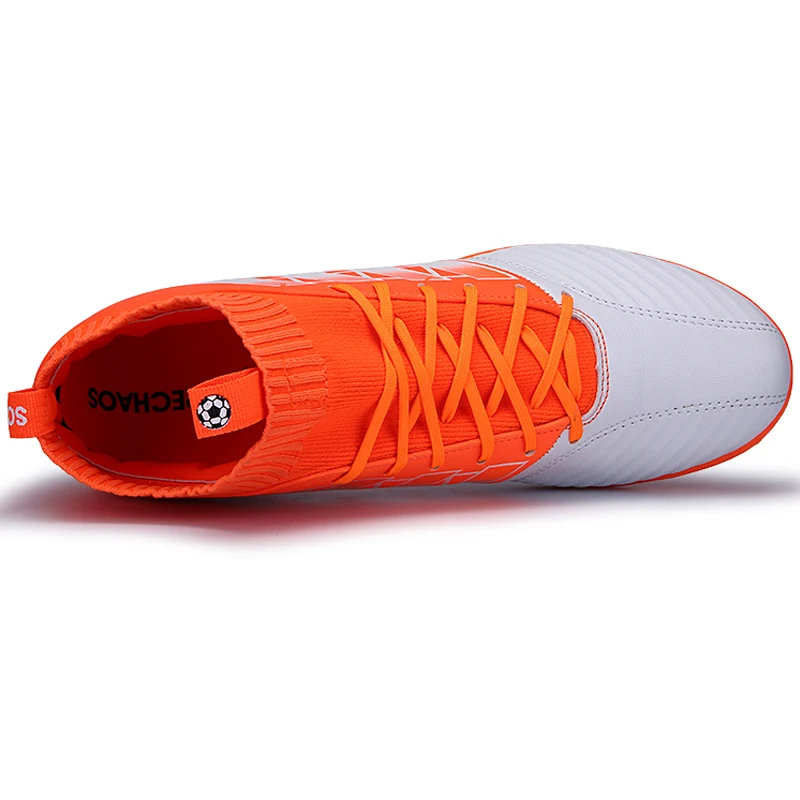 Высокие мужские футбольные ботинки резиновые кроссовки до щиколотки для