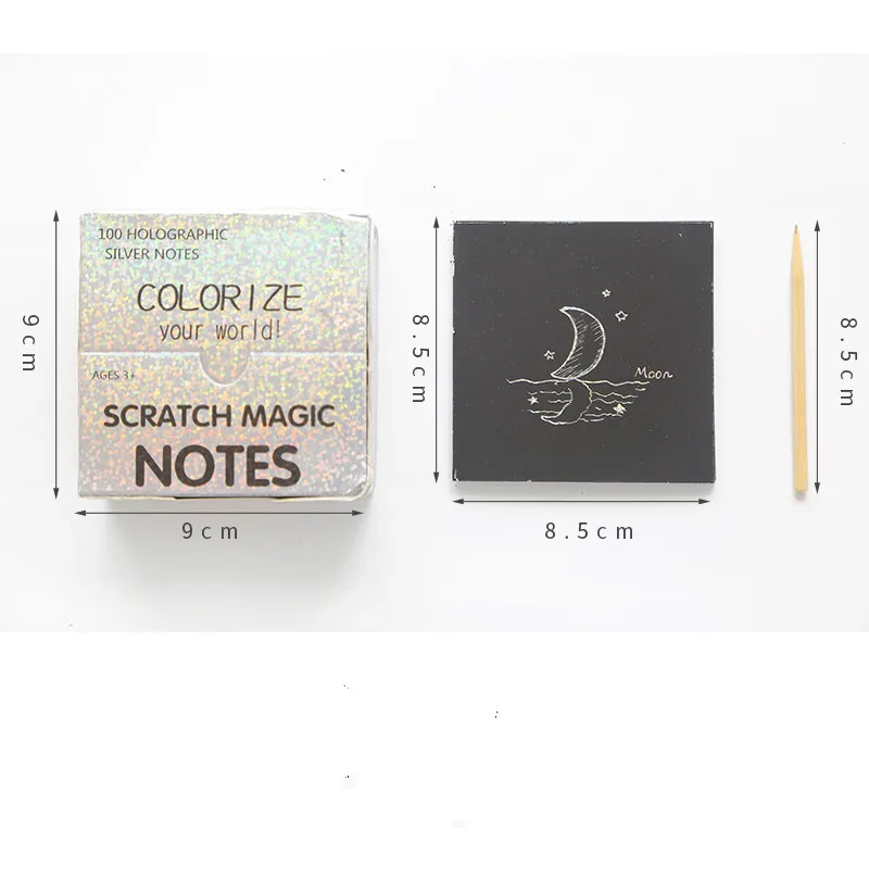 ROWBOE канцелярские принадлежности Лазерная царапающаяся забавная карта Корейская