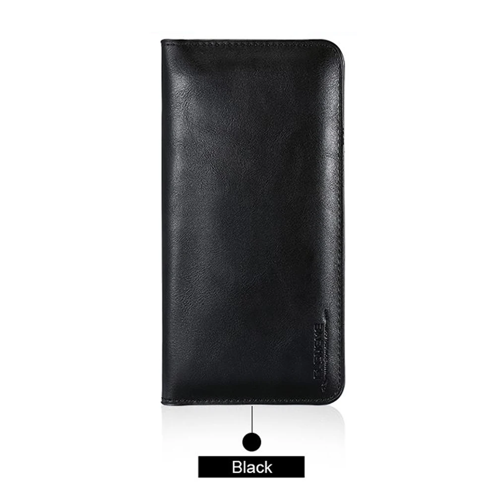 Floveme Case Универсальный Пояса из натуральной кожи кошелек для iPhone X 7 8 6 6s Plus для Samsung Galaxy Note 8 S8 Plus S7 S6 Edge сумка для телефона - Цвет: Black