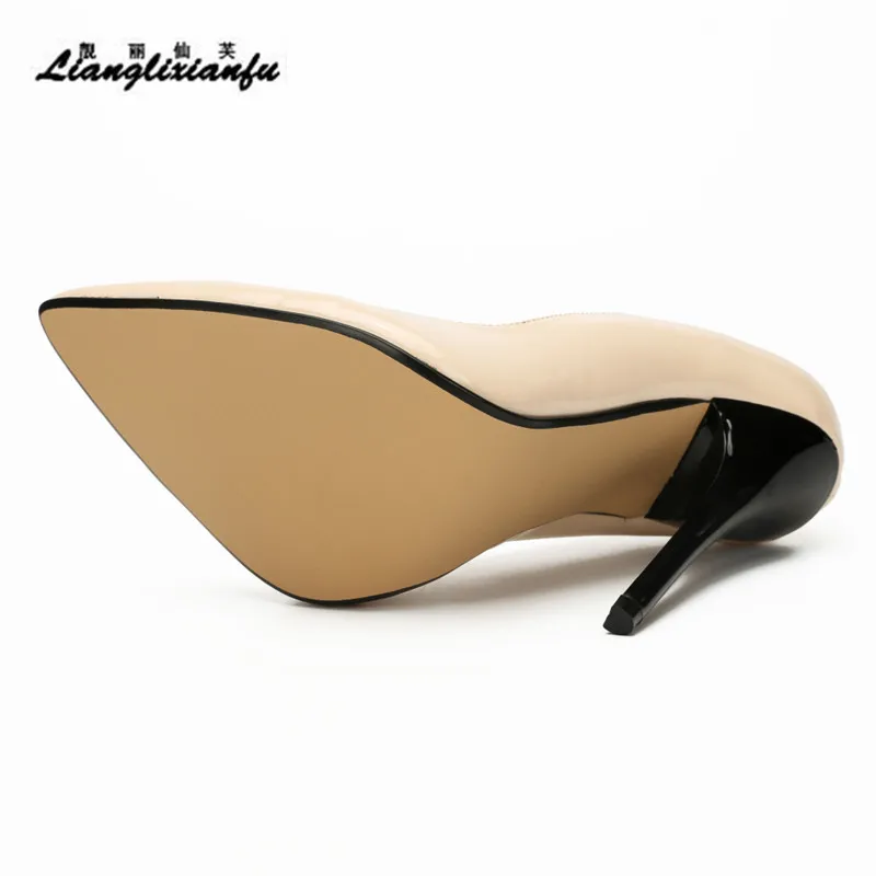 Каблуки шпильки LLXF Plus:45 46 47 48 zapatos mujer 14 см женские туфли на тонком каблуке красного