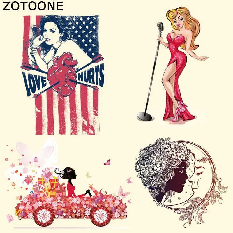 ZOTOONE/утюжок для девочек накладки одежды сумки футболки платья наклейки моющиеся