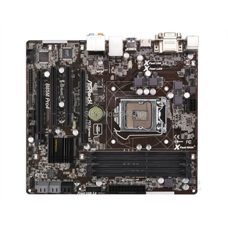 Б/у оригинальный слот LGA1150 B85 материнская плата для ASRock B85M Pro4 настольная USB3.0 SATA3 DDR3