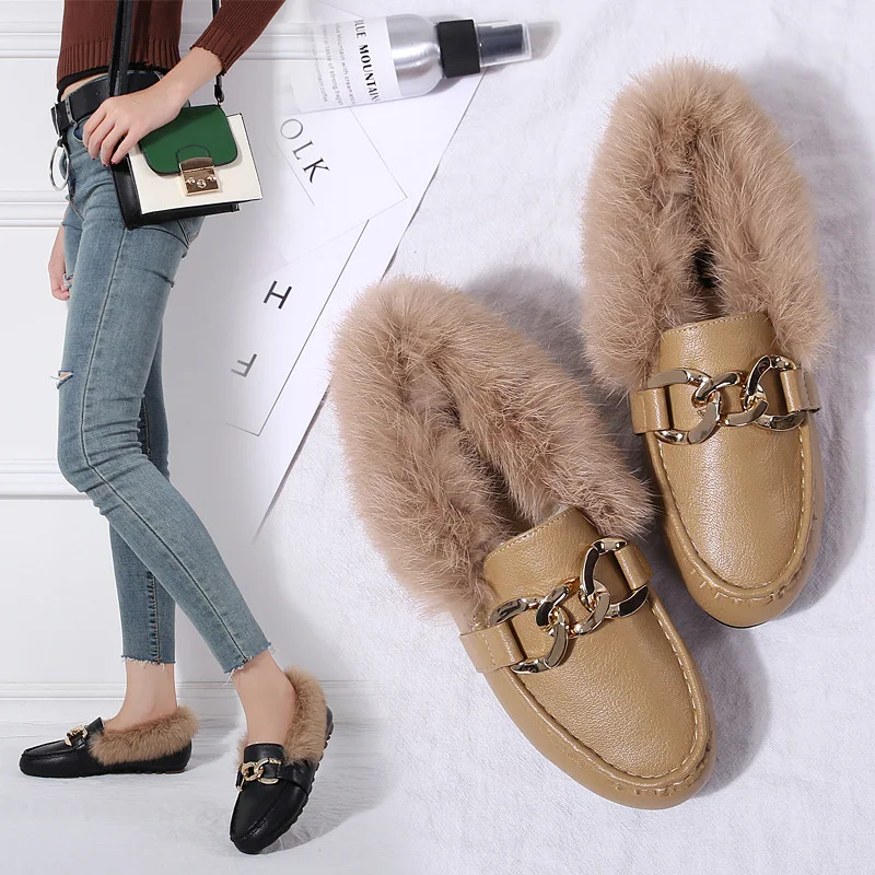 Известный дизайнер кожаные туфли на плоской подошве с круглым носком женские