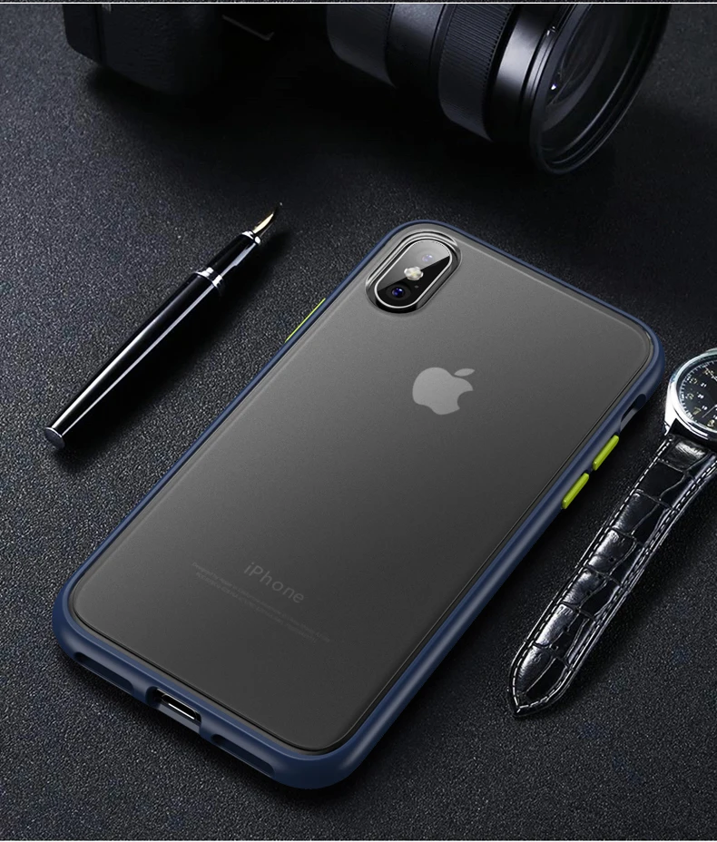 Для iPhone XS чехол Magic Shadow IPAKY для iPhone XS MAX чехол с цветными кнопками Мягкий Бампер PC Гибридный противоударный чехол для iPhone XR