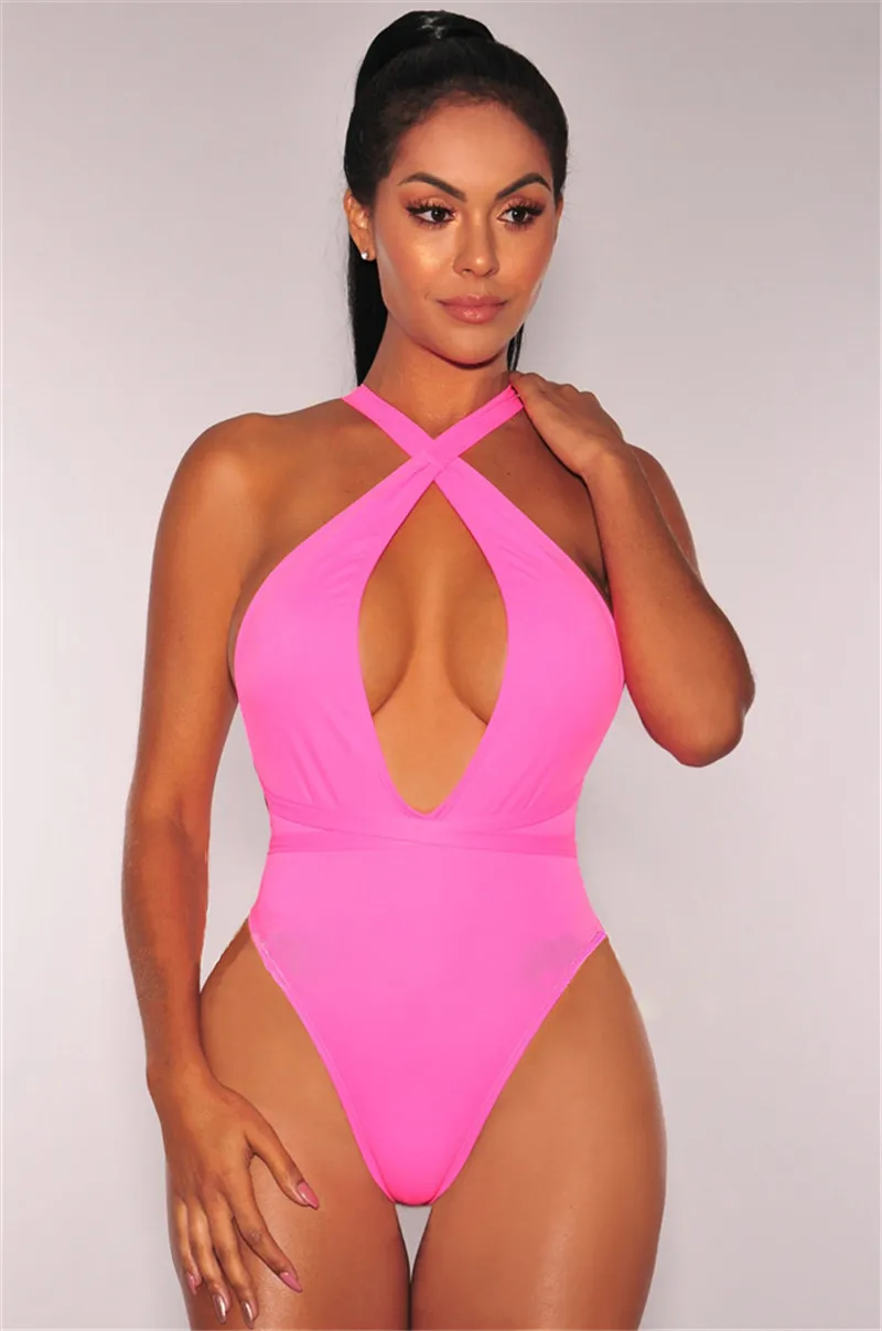 Женское облегающее трикотажное боди без рукавов летний длинный бандажный