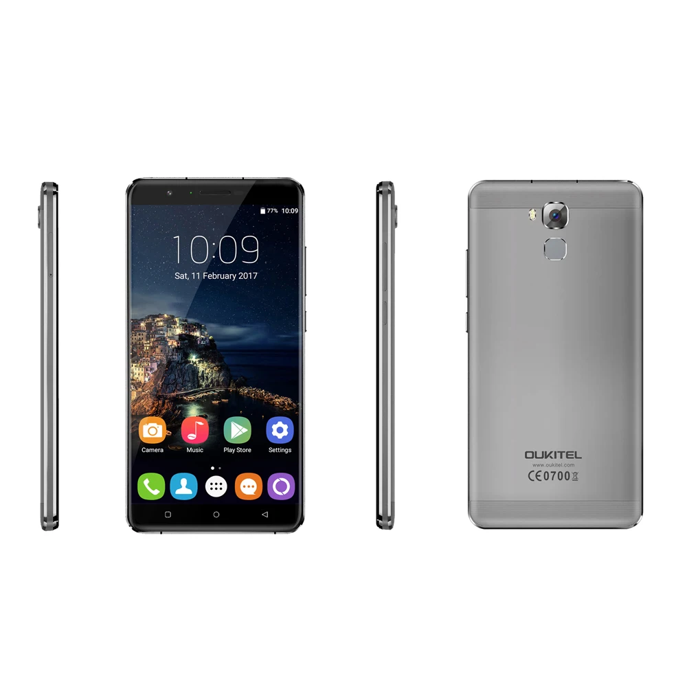 Oukitel U16 max 4 г LTE смартфон MTK6753 Octa Core 6.0 дюйм(ов) сотовый телефон Android 7.0 3 ГБ + 32 13MP
