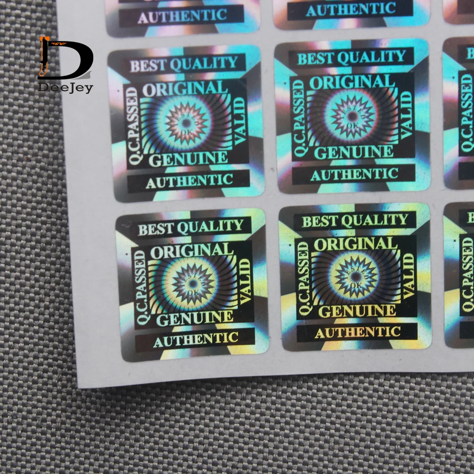Оригинальные аутентичные голографические наклейки в наличии 15 мм квадратные