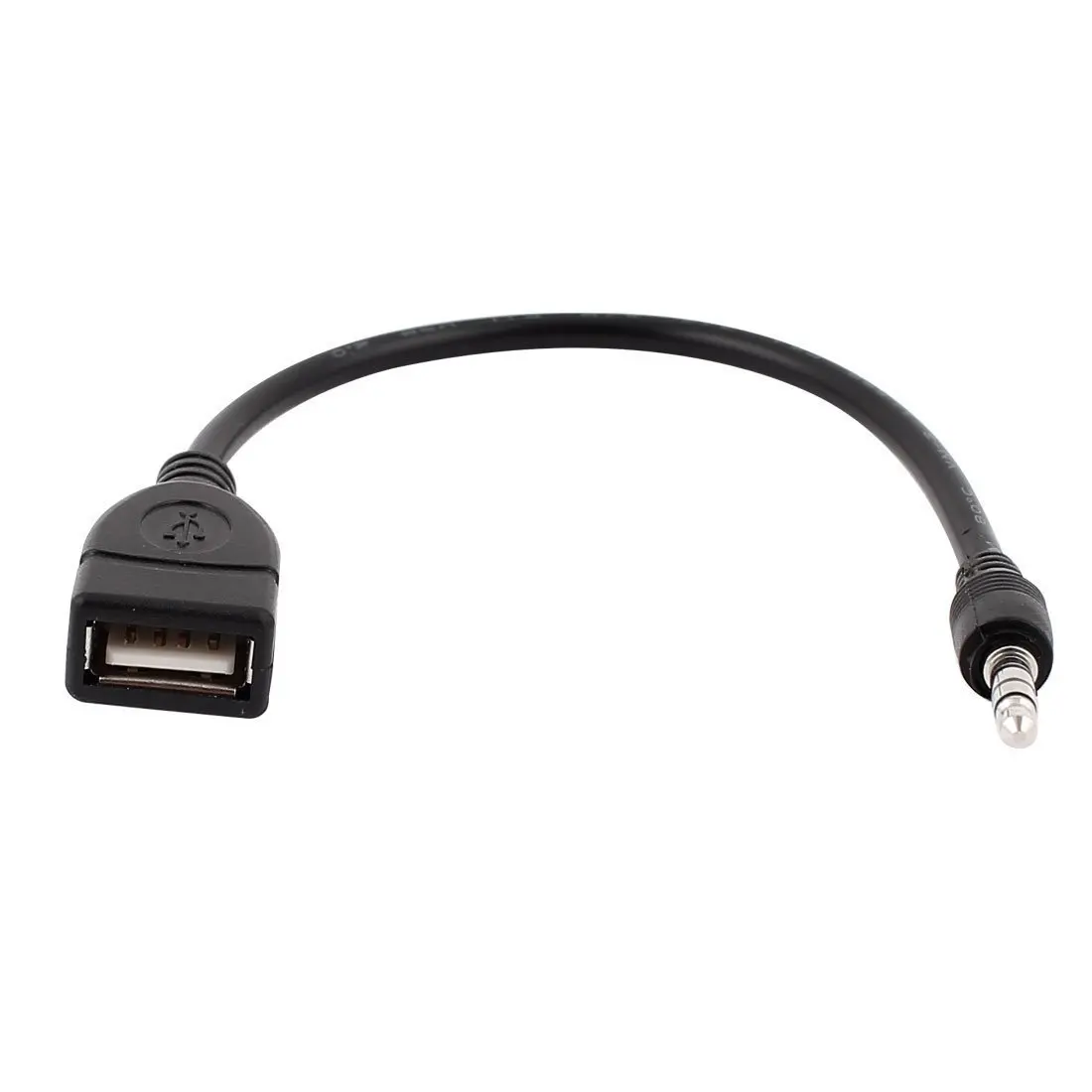

USB разъем, AUX, 3,5 мм разъем для аудио данных зарядный кабель черный