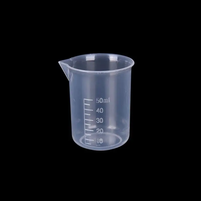 1pc 50ml 20 вт, 30 вт, 50/300/500/1000 мл Пластик мерный стакан из твердого английского фарфора носика поверхности кухонный инструмент, принадлежности - Цвет: 1pc 50ml
