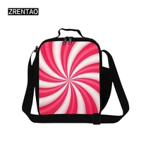 zrentao girl cooler bags lunch food box with side bottle pocket high quality polyester lunch bags lover children meal container