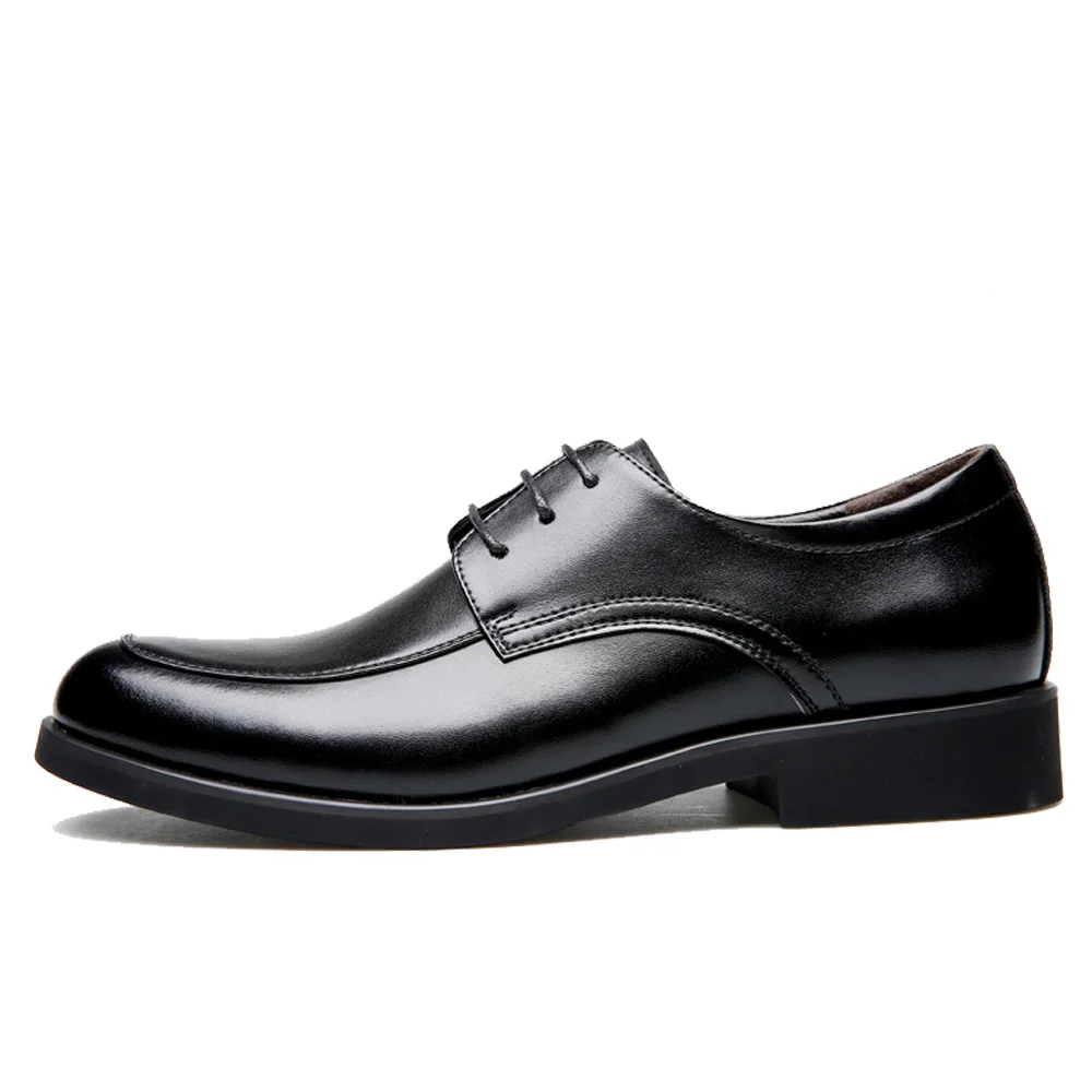 QFFAZ 2018 High Quality Genuine Leather Men's Oxfords Round Toe Lace up Platform British Designer Dress Wedding Flats Shoes | Обувь