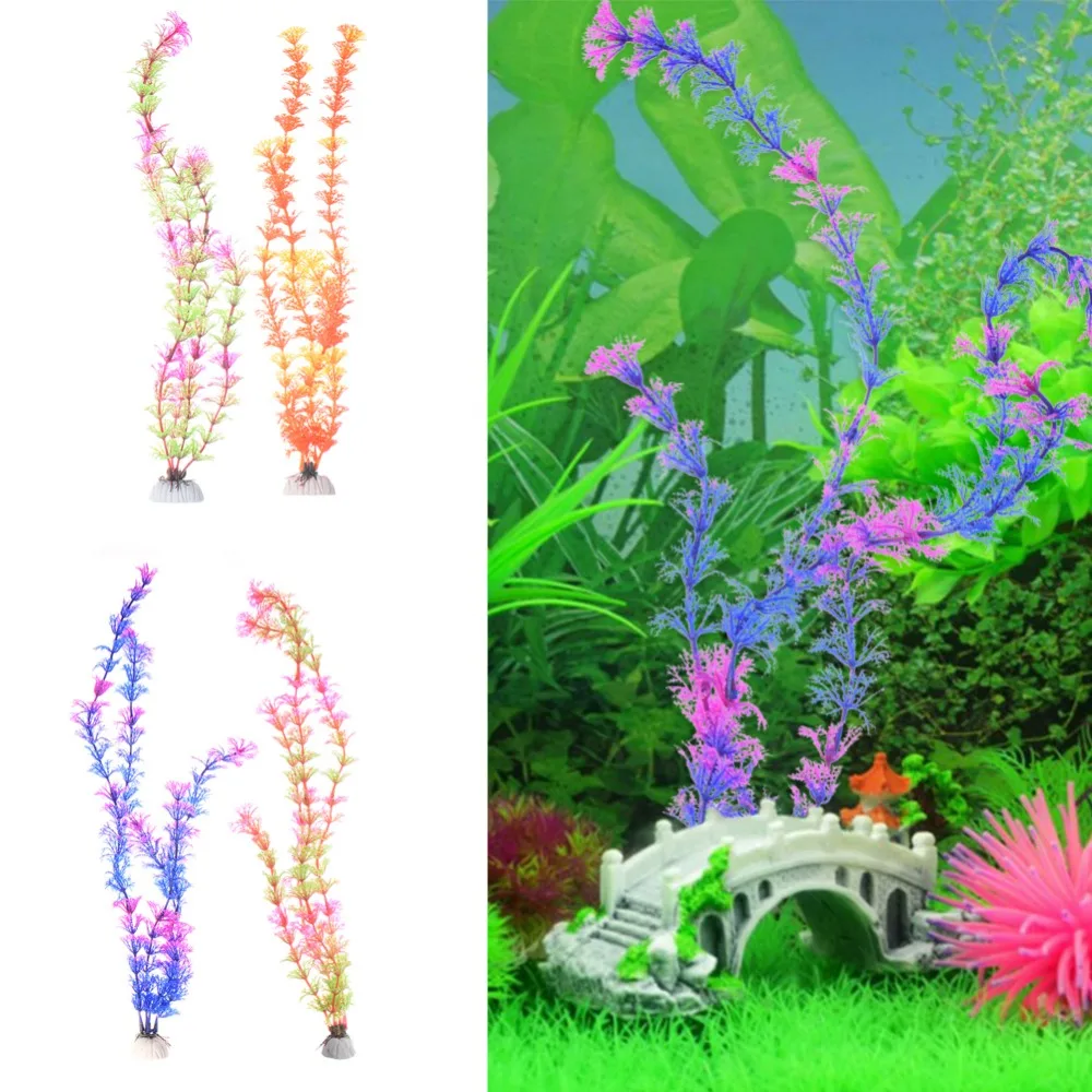 1 шт. искусственные декоративные растения водные декорации украшения для