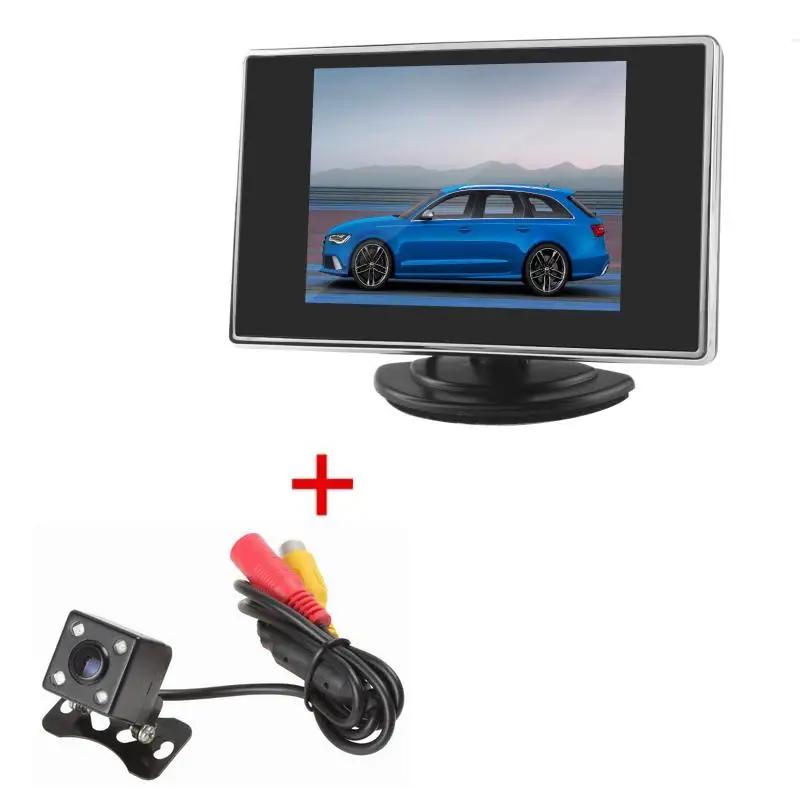Monitor and E314 XYCING 3,5 дюймовый автомобильный монитор заднего вида для камеры заднего вида - Цвет: Monitor and E314
