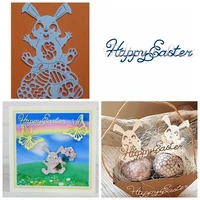 happy easter rabbit metal cutting dies stencils for diy scrapbooking embossing easter decoration paper card craft die new 2019