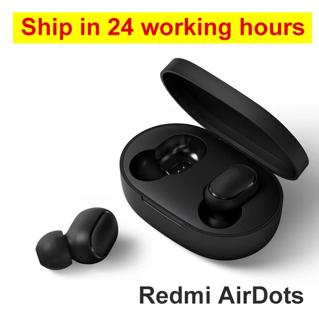 Redmi AirDots Оригинальные беспроводные наушники Xiaomi Redmi AirDots, Bluetooth 5,0, DSP, активная гарнитура с шумоподавлением TWSEJ04LS 4,1g - Цвет: Redmi AirDots
