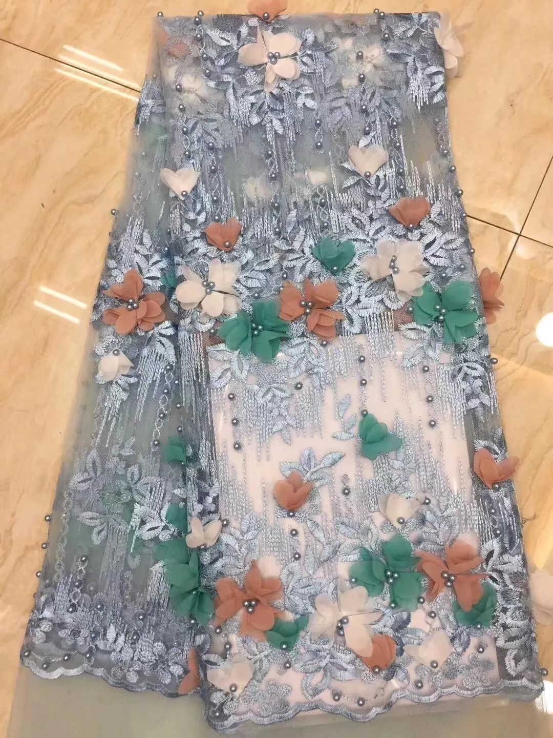 2019 Latest French Nigerian Laces Fabrics High Quality Tulle African Fabric Women Dress Lace | Дом и сад