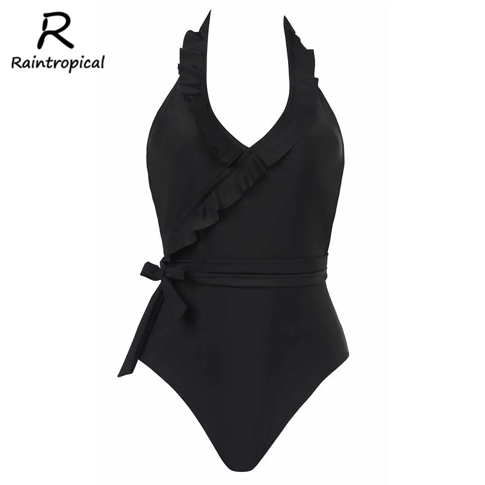 Новинка пикантный женский слитный купальник rainтропический Женский однотонный
