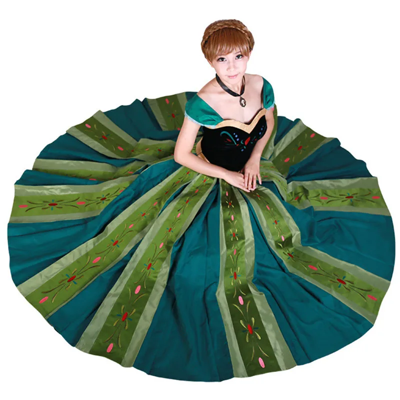Costume Модное платье принцессы Эльзы и Анны для взрослых девочек, платье Анна коронация, косплей, вечерние костюмы на Хэллоуин для женщин - Цвет: Costume