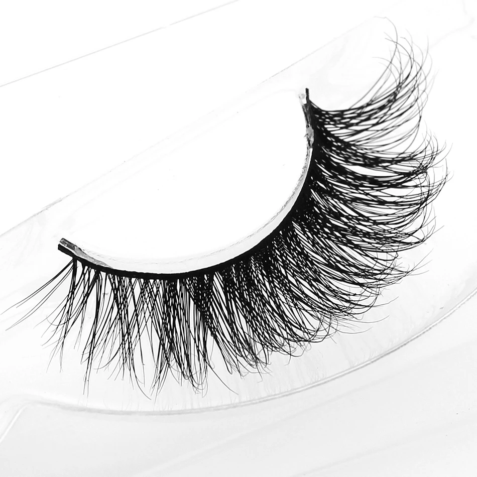 Натуральные норковые ресницы для макияжа красивые накладные длинные черные