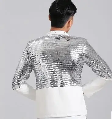 Мужские кожаные костюмы Дизайнерские Сценические terno для певиц мужской