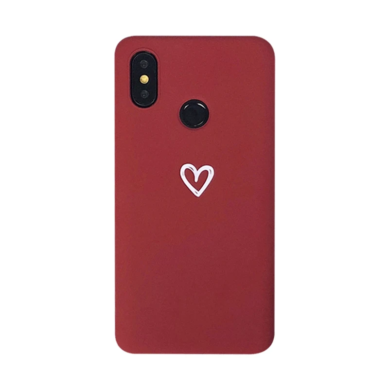 Мягкий силиконовый чехол Love Heart для Xiaomi Mi 9 se 8 5X 6X A1 A2 Lite Redmi 4A 4X 5 Plus 5A 6A 6 Pro Note 4 7 S2